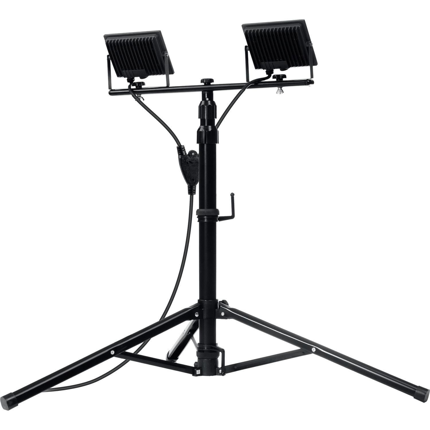 ЗУБР ПСК 30х2, 2 х 30 Вт, 6500 К, IP 65, 1.6 м, светодиодные прожекторы на штативе, Профессионал (57145-2-30)