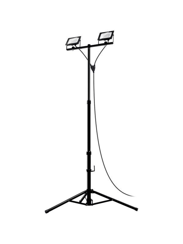 ЗУБР ПСК 30х2, 2 х 30 Вт, 6500 К, IP 65, 1.6 м, светодиодные прожекторы на штативе, Профессионал (57145-2-30)