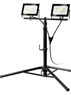 ЗУБР ПСК 50х2, 2 х 50 Вт, 6500 К, IP 65, 1.6 м, светодиодные прожекторы на штативе, Профессионал (57145-2-50)