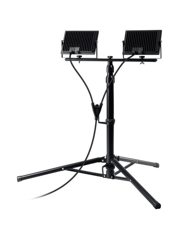 ЗУБР ПСК 50х2, 2 х 50 Вт, 6500 К, IP 65, 1.6 м, светодиодные прожекторы на штативе, Профессионал (57145-2-50)