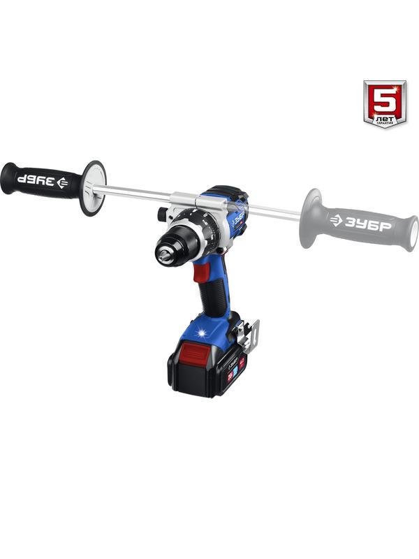 ЗУБР Т7, 20 В, 100 Н·м, 2 АКБ (4 А·ч), бесщеточная дрель-шуруповерт, кейс, Профессионал (DB-211-42)