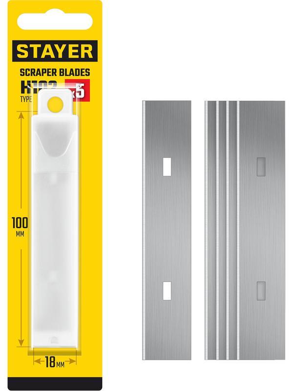STAYER 100 мм, 5 шт, сменное лезвие для скребка 08515 (08515-S5)
