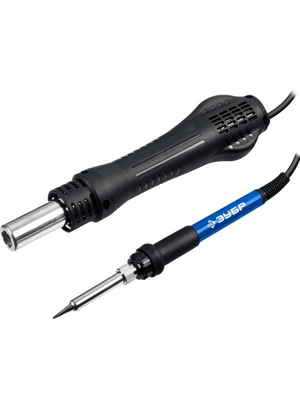 ЗУБР ПСР-650, 100 - 500°С, 650 Вт, 2 в 1, ремонтная паяльная станция, Профессионал (55427)