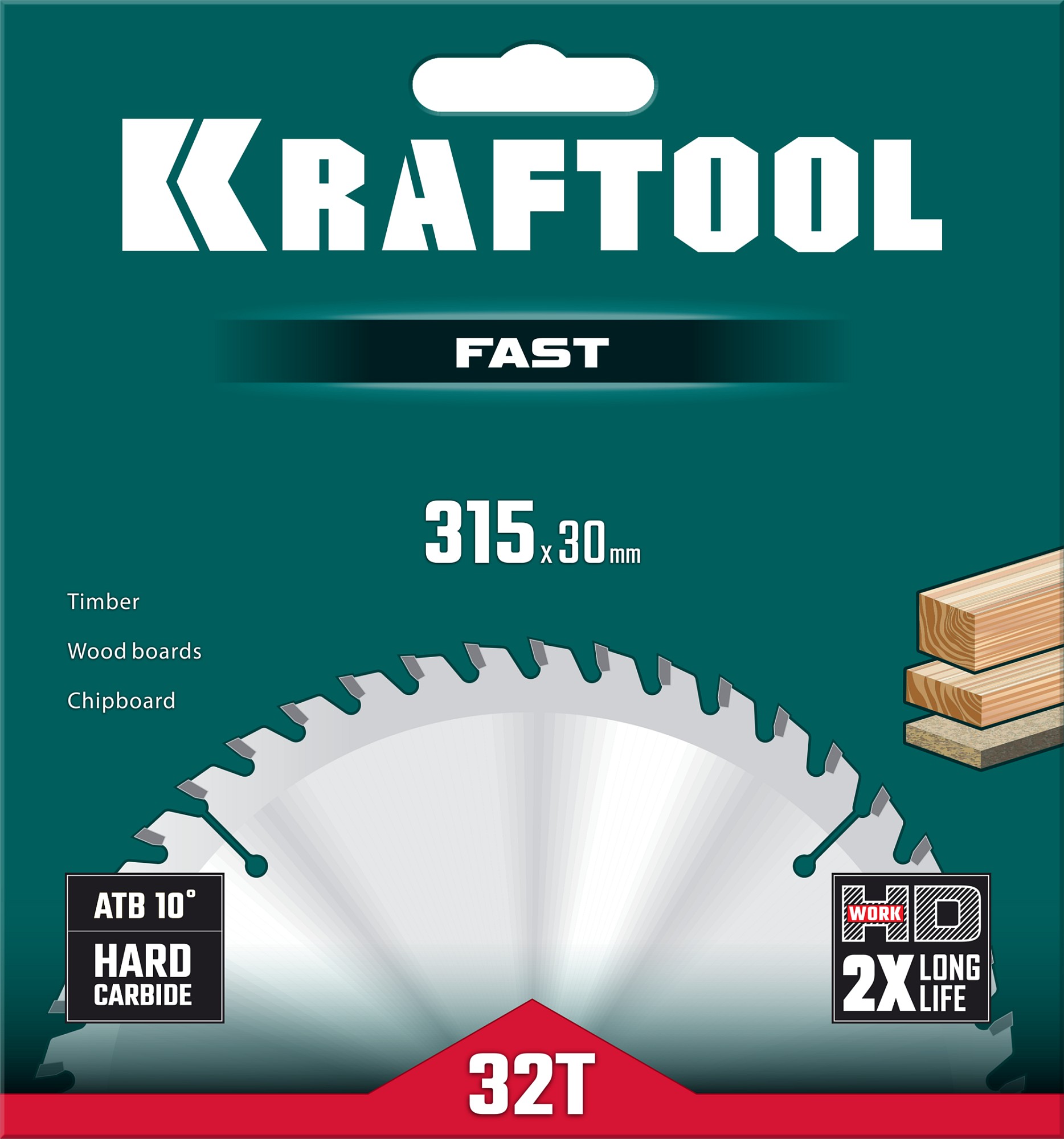 Пильный диск по дереву Kraftool Fast 36950-315-30 32Т / 315 х 30 мм.