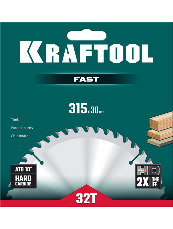 Пильный диск по дереву Kraftool Fast 36950-315-30 32Т / 315 х 30 мм.