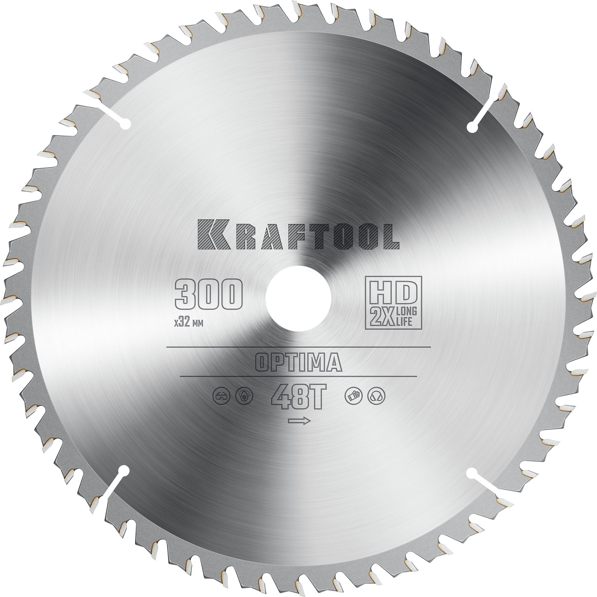 Пильный диск по дереву Kraftool Optima, 300 х 32 мм, 48Т (36951-300-32)