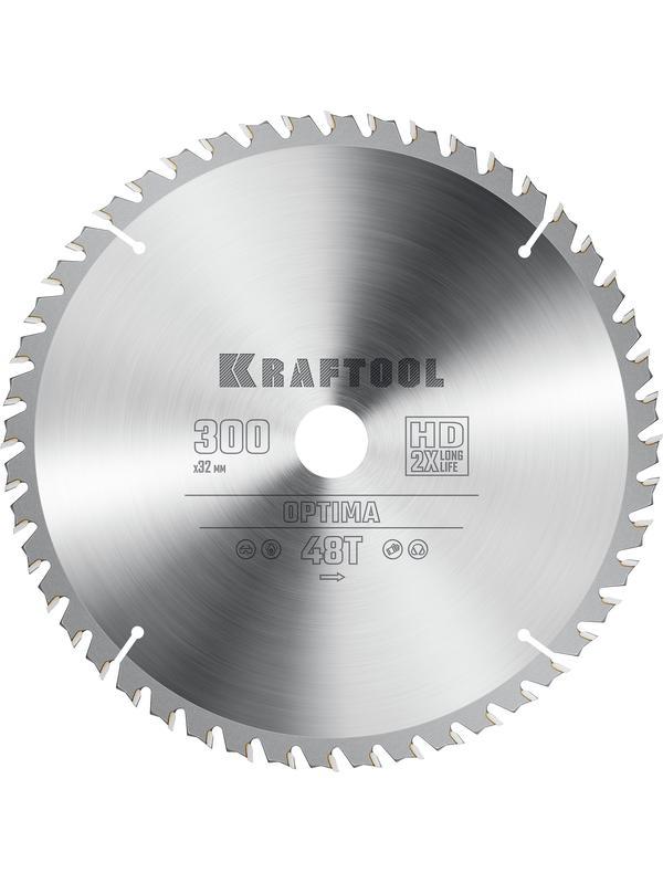 Пильный диск по дереву Kraftool Optima, 300 х 32 мм, 48Т (36951-300-32)