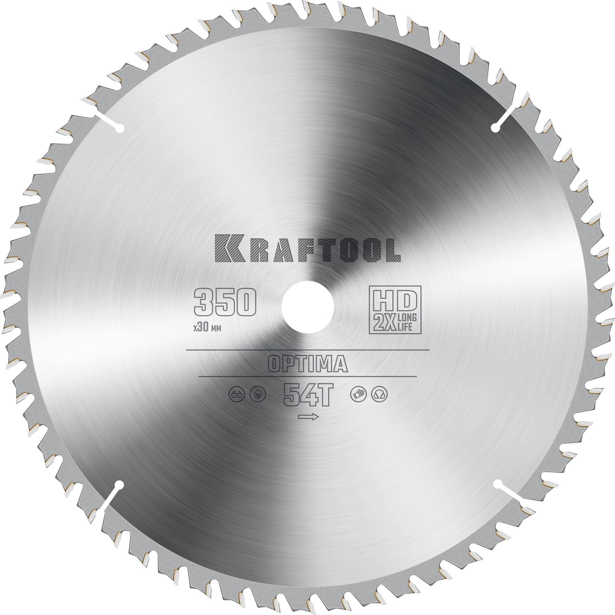 Пильный диск по дереву Kraftool Optima, 350 х 30 мм, 54Т (36951-350-30)