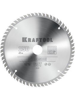 Пильный диск по дереву Kraftool Precision, 250 х 32 мм, 60Т (36952-250-32)