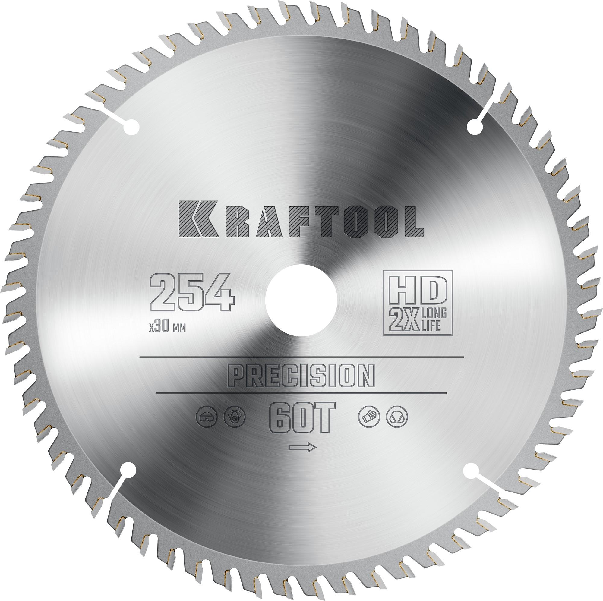 Пильный диск по дереву Kraftool Precision, 254 х 30 мм, 60Т (36952-254-30)