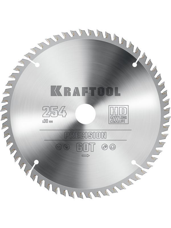 Пильный диск по дереву Kraftool Precision, 254 х 30 мм, 60Т (36952-254-30)