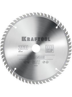 Пильный диск по дереву Kraftool Precision, 260 х 30 мм, 60Т (36952-260-30)