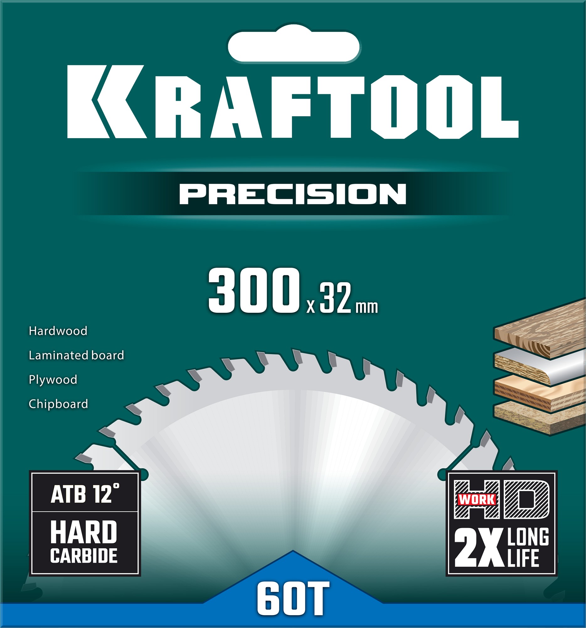 Пильный диск по дереву Kraftool Precision 36952-300-32, 60Т / 300 х 32 мм.