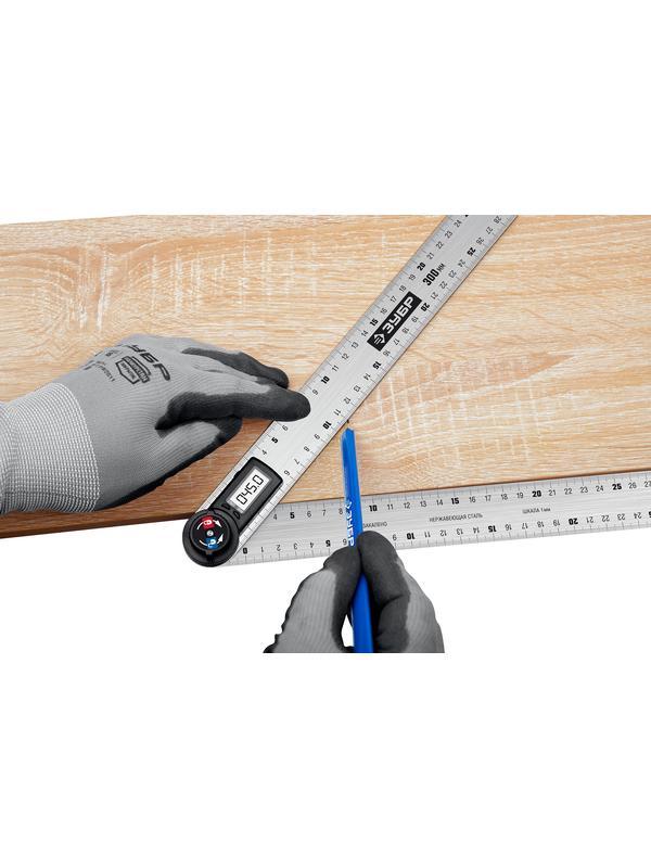 ЗУБР 300 мм, электронный транспортир-угломер, Профессионал (34296)