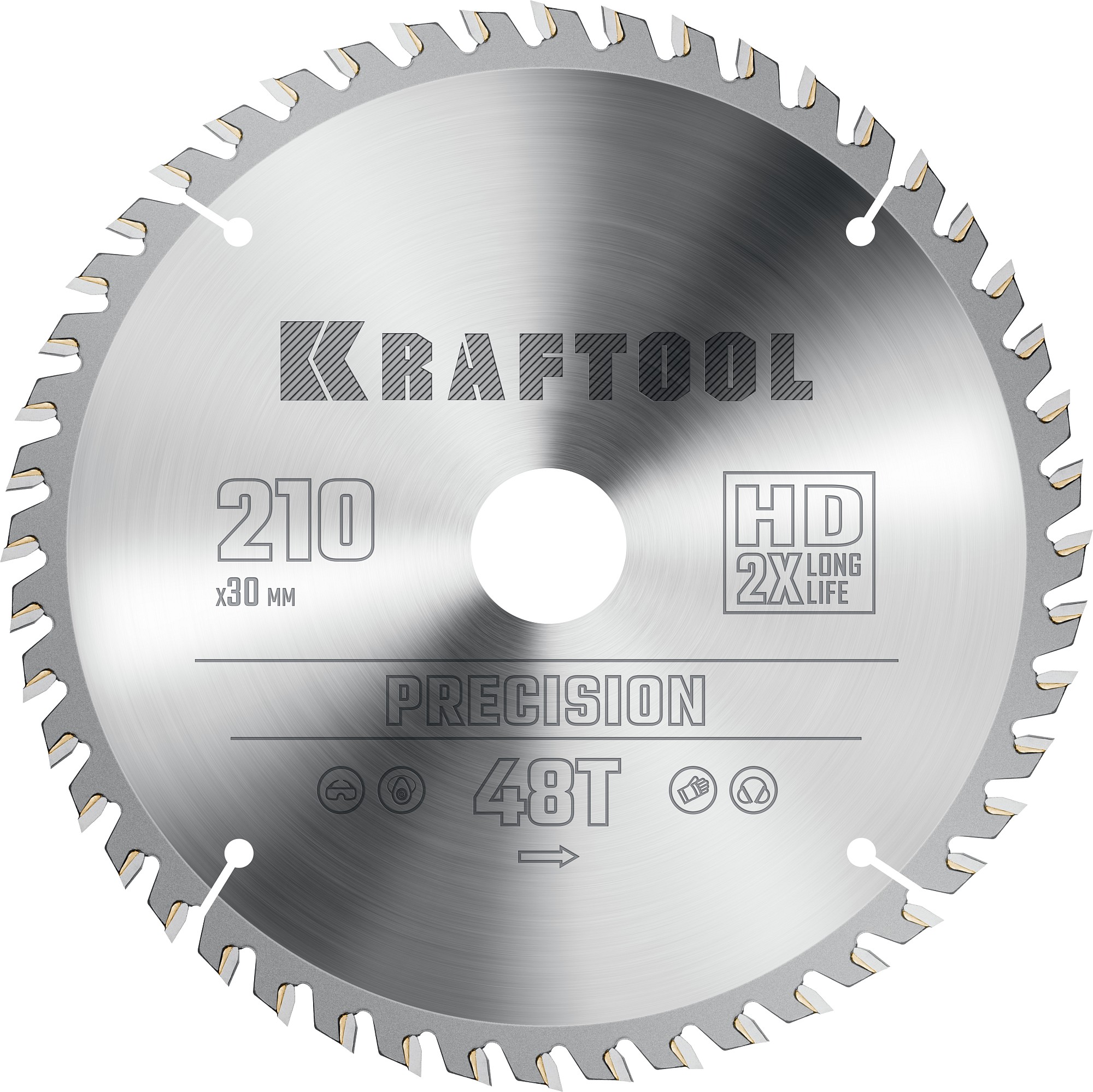 Пильный диск по дереву Kraftool Precision 36952-210-30, 48Т / 210 х 30 мм.