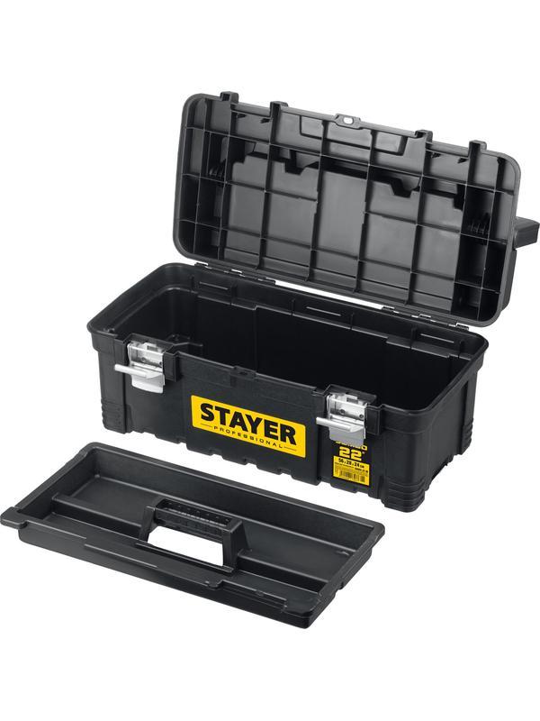 STAYER PROWide-22, 557 x 283 x 245 мм, (22″), пластиковый ящик для инструментов, Professional (38003-22)