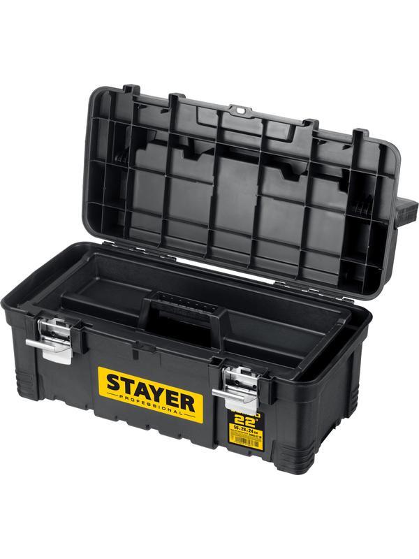 STAYER PROWide-22, 557 x 283 x 245 мм, (22″), пластиковый ящик для инструментов, Professional (38003-22)