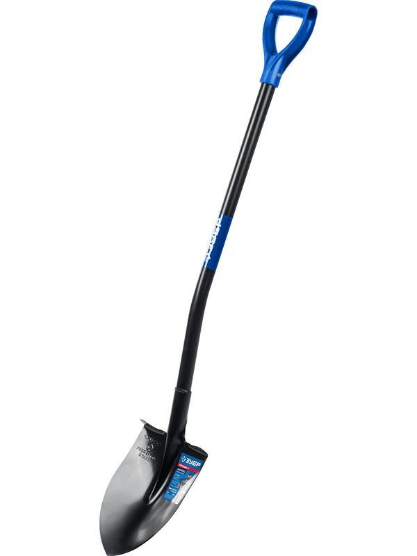 Лопата штыковая ЗУБР ПРОФИ-7, 275х205х1200 мм, полотно рессорная сталь 1.6мм закалено, стальной изог.черенок с ручкой