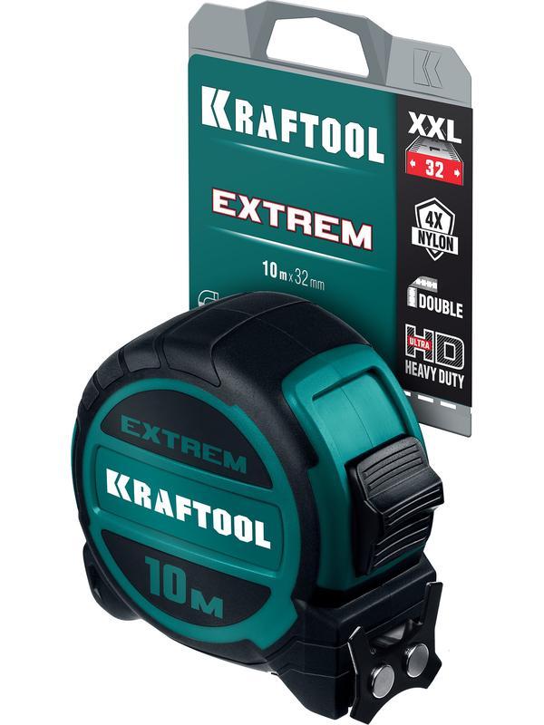 KRAFTOOL Extrem, 10 м х 32 мм, рулетка со сверх широким полотном (34127-10)
