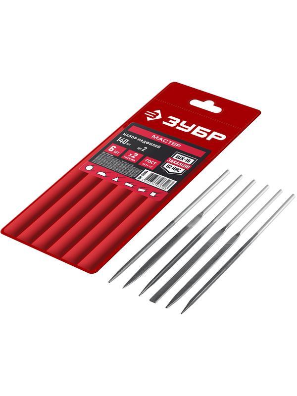 ЗУБР 6 шт, 140 мм, набор надфилей в чехле (1605-H6)
