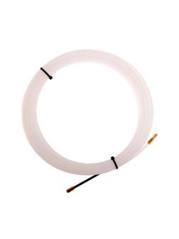 Кабель Протяжка кабельная 10 м нейлон, d=3мм, латунный наконечник, заглушка