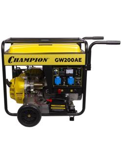 Генератор бензиновый сварочн. CHAMPION 4.5кВт, эл.стартер, колеса (GW200AE)