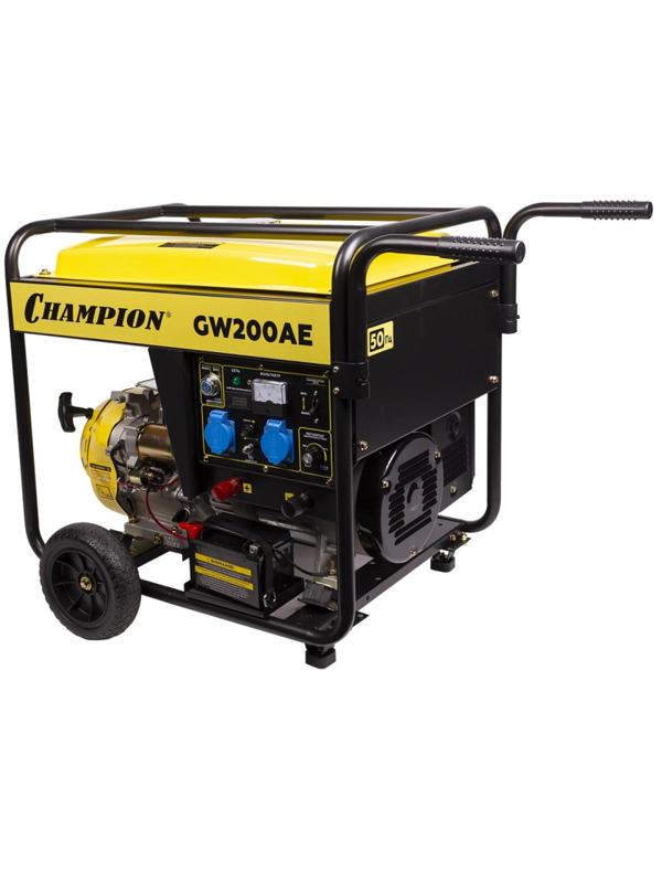 Генератор бензиновый сварочн. CHAMPION 4.5кВт, эл.стартер, колеса (GW200AE)