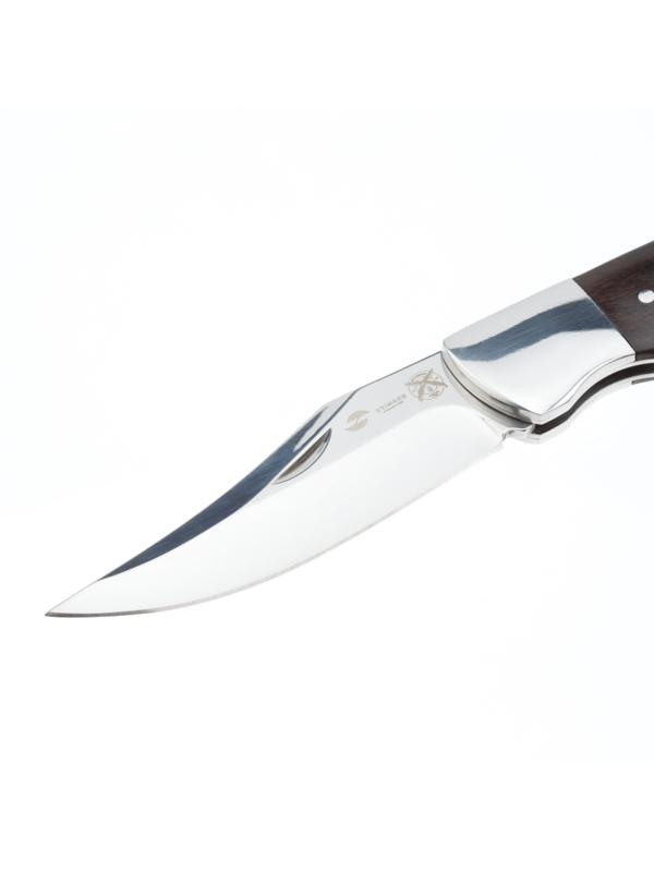 Нож складной Stinger,92мм,(серебр.),сталь/дерево (серебристо-корич.),FK-725