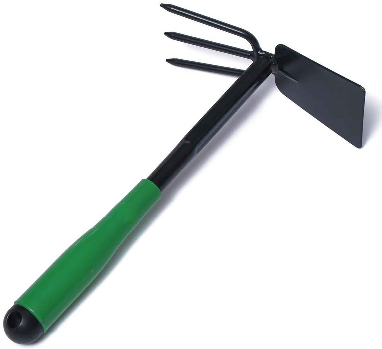 Набор садового инструмента, 2 предмета: мотыжка, совок, длина 35 см, пластиковые ручки
