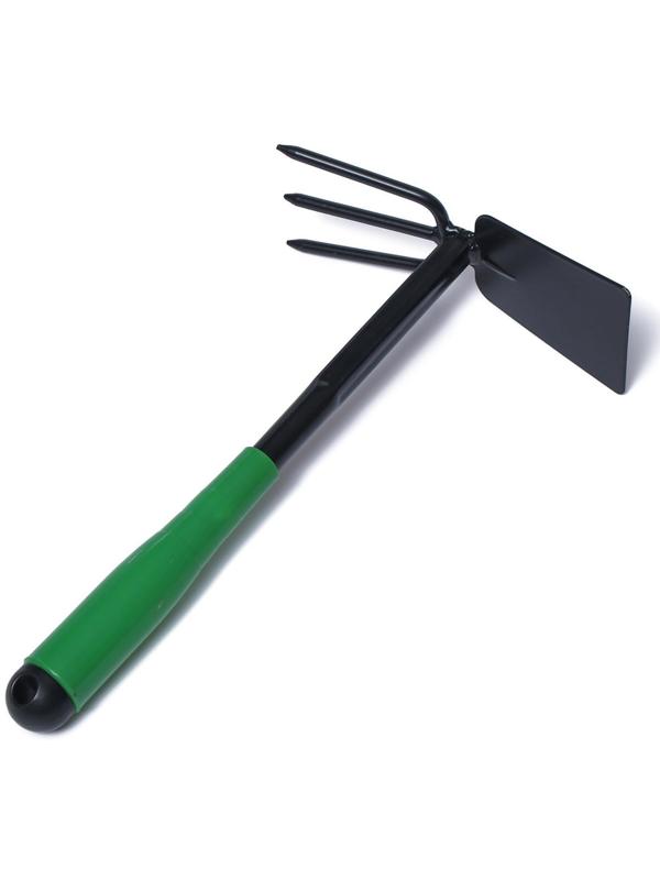 Набор садового инструмента, 2 предмета: мотыжка, совок, длина 35 см, пластиковые ручки
