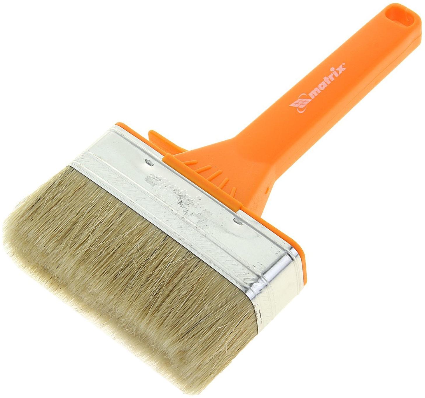 Кисть плоская Mаtrix Фасад, 120х35 мм, ручка пластик, натуральная щетина