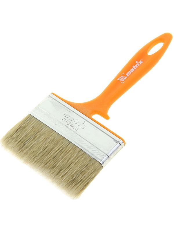 Кисть плоская Matrix Фасад, 100х12 мм, ручка пластик, натуральная щетина