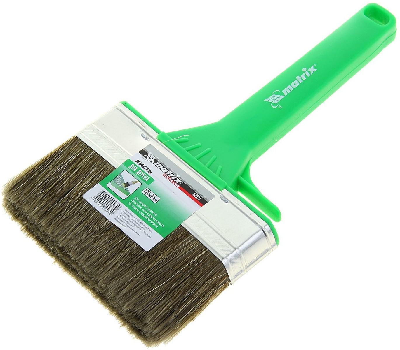 Кисть плоская Matrix, для дерева, 120х25 мм, ручка пластик, натуральная щетина