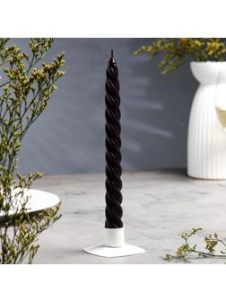 Набор свечей витых,  2,3х 24,5 см, 12 штук, черный