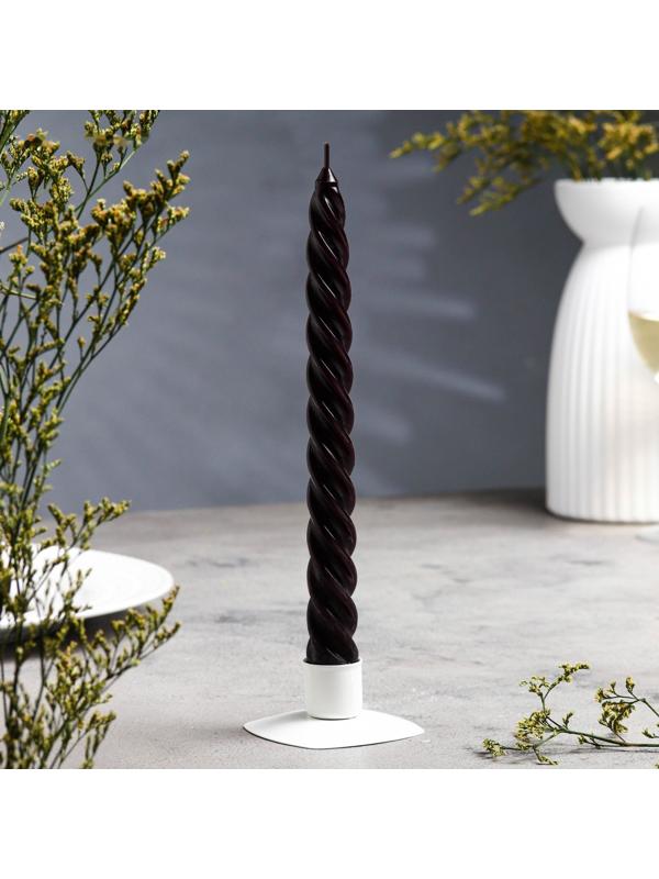 Набор свечей витых,  2,3х 24,5 см, 12 штук, черный