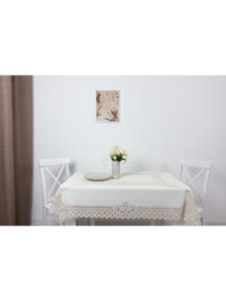 Скатерть столовая «Ажурная» Pretty, 120 х 150 см, 10 шт в рулоне, цвет бежевый