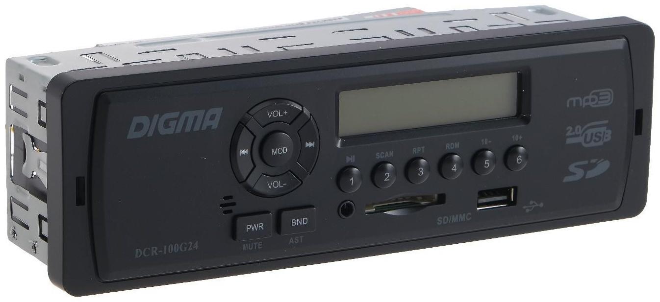 Автомагнитола Digma DCR-100G24, 24 В