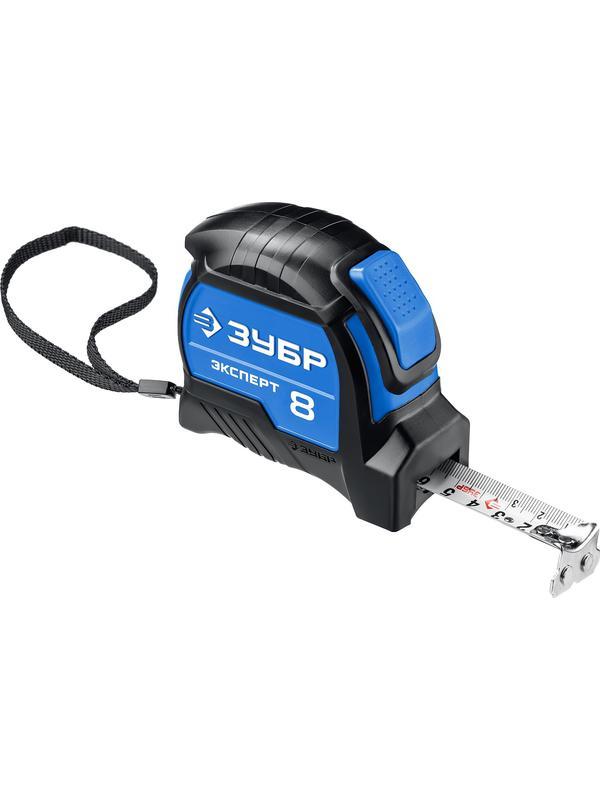 Рулетка измерительная ЗУБР ЭКСПЕРТ 34057-08-25, с автостопом / 8 м х 25 мм.