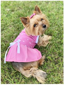 Платье Osso для собак «Маленькая кокетка», размер 35 (ДС 34-36 см), розовое