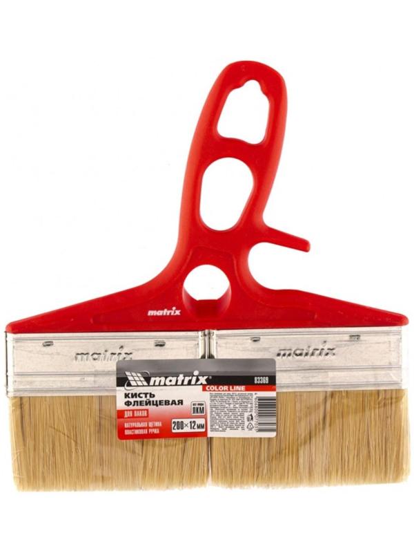Кисть флейцевая Matrix Color line 83369, для лаков, 200х12, натуральная щетина, пластиковая ручка