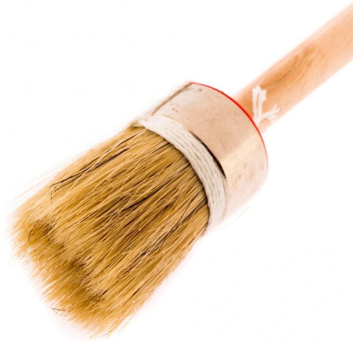 Кисть круглая MTX 82044, профи, натуральная щетина, деревянная ручка, 30 мм