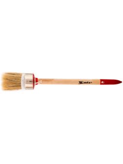 Кисть круглая MTX 82044, профи, натуральная щетина, деревянная ручка, 30 мм
