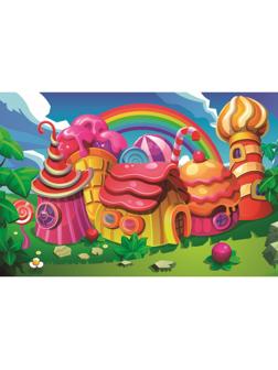 Фотобаннер, 300 × 200 см, с фотопечатью, люверсы шаг 1 м, «Пряничный домик»