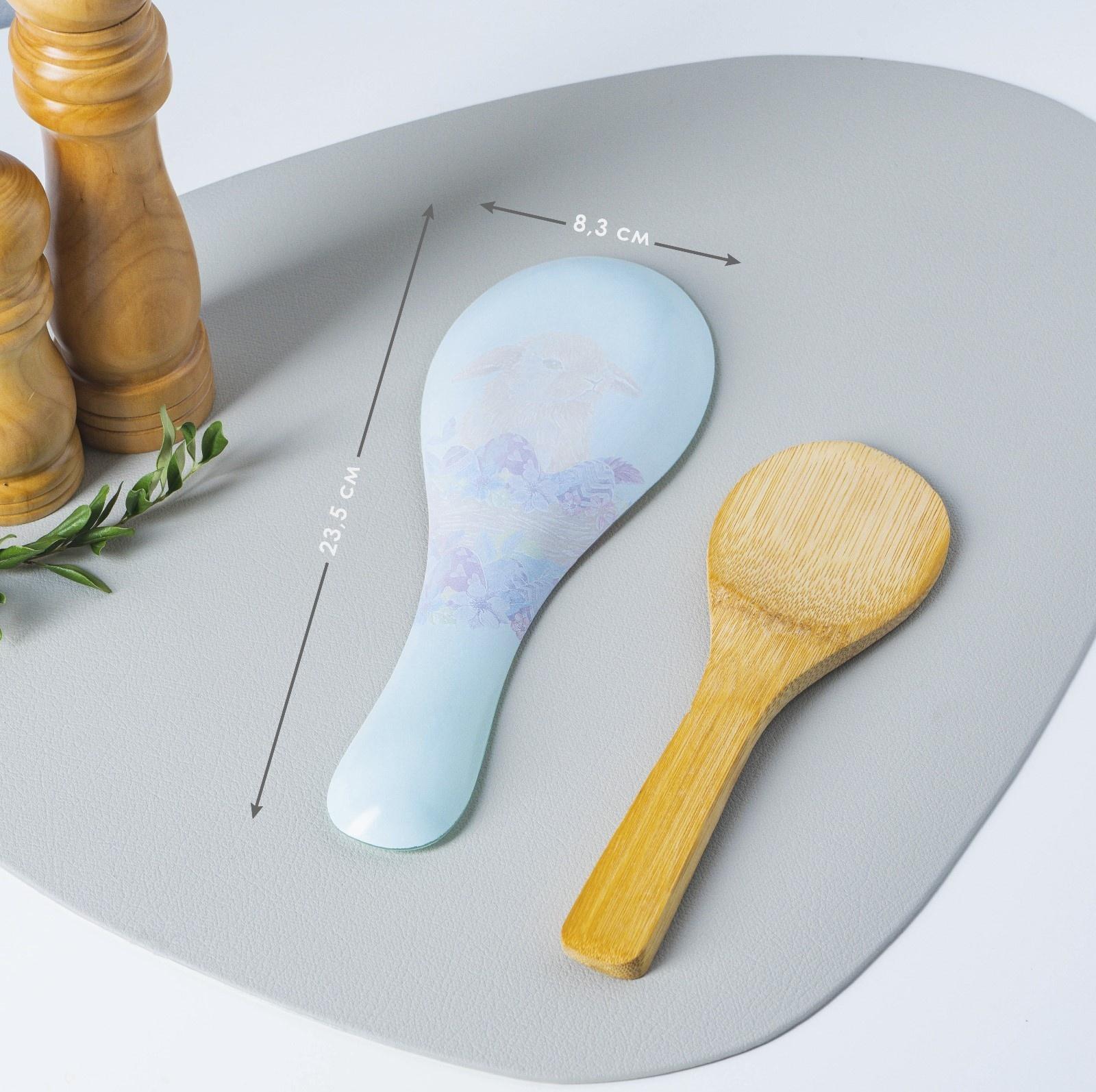 Подставка стеклянная под ложку Доляна «Кролик», 23,5×8,3 см