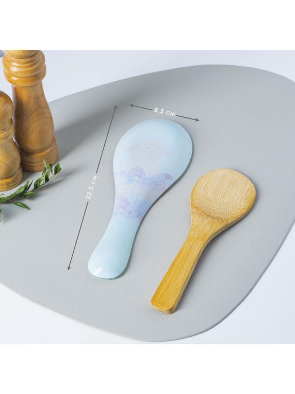 Подставка стеклянная под ложку Доляна «Кролик», 23,5×8,3 см