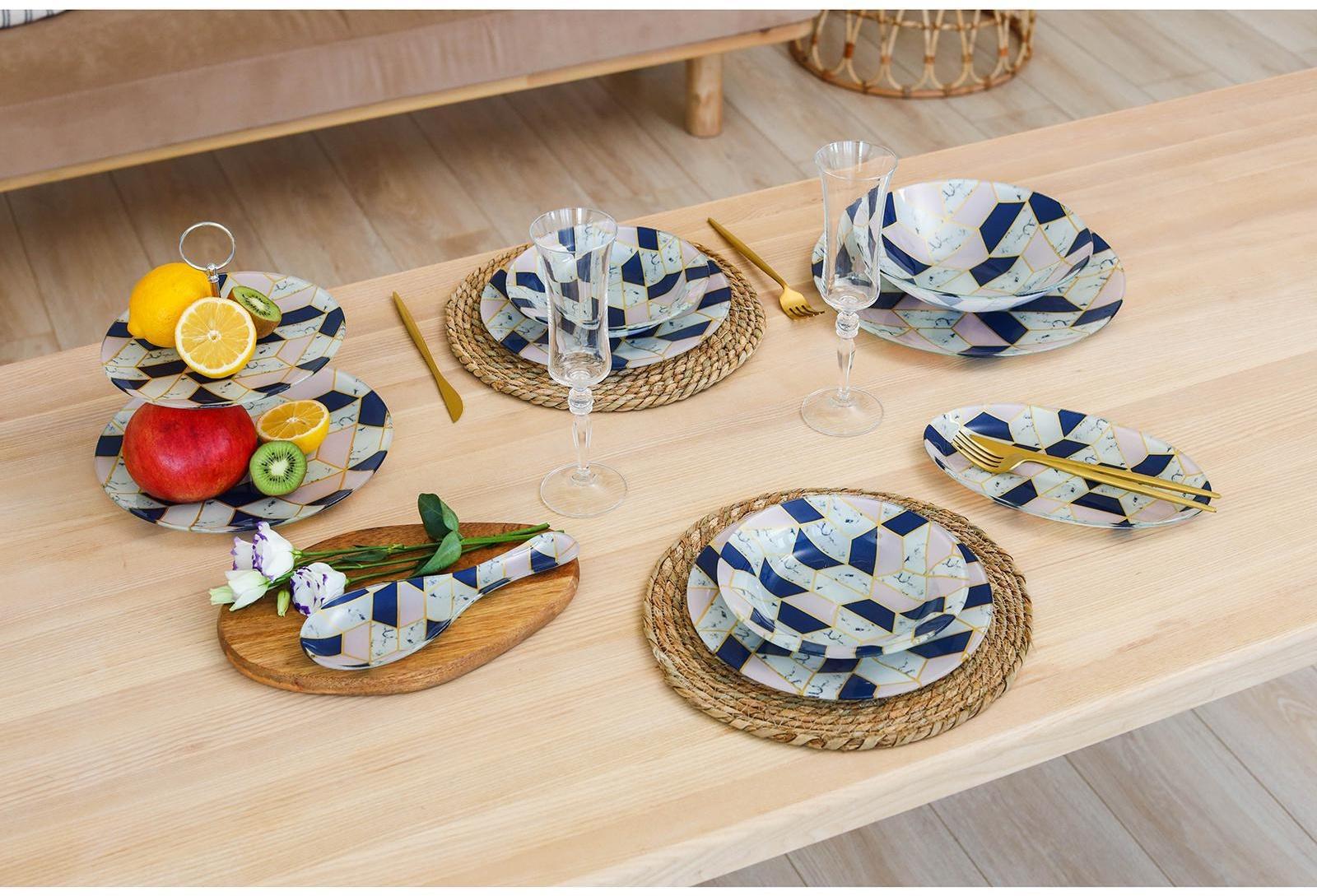 Подставка стеклянная под ложку Доляна «Розовый мрамор», 23,5×8,3 см