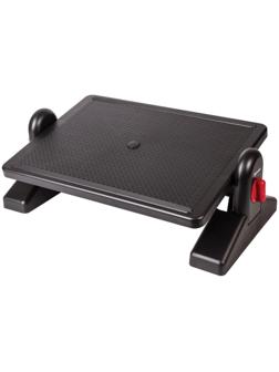 Подставка офисная для ног BRAUBERG, 41,5*30 см, с фиксаторами, черная