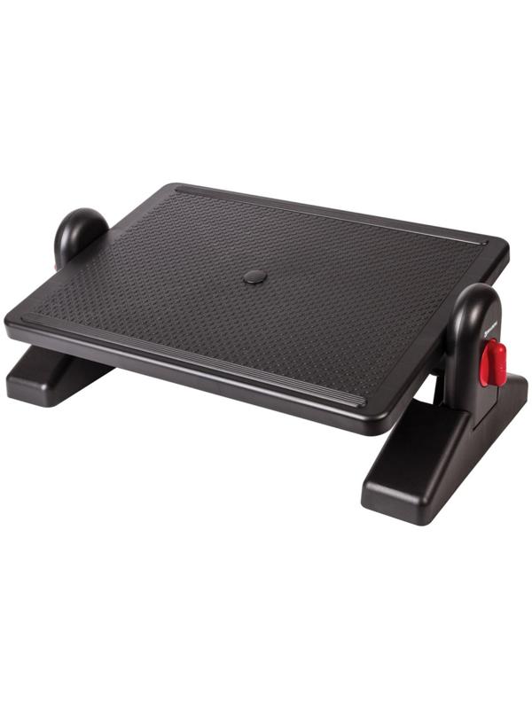 Подставка офисная для ног BRAUBERG, 41,5*30 см, с фиксаторами, черная