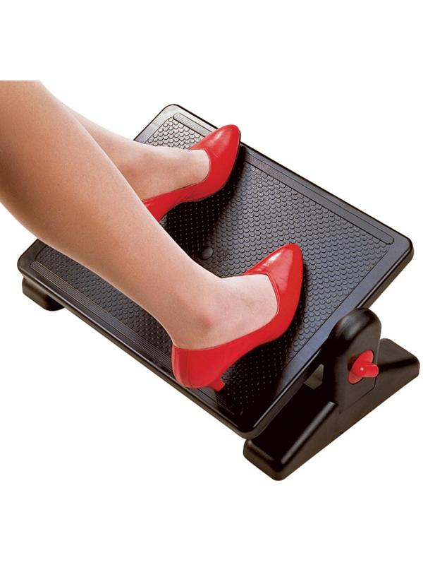 Подставка офисная для ног BRAUBERG, 41,5*30 см, с фиксаторами, черная