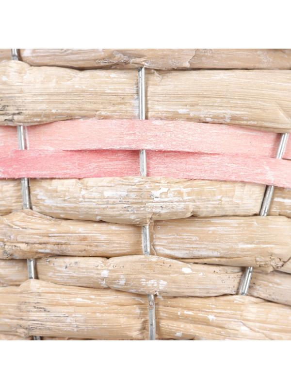 Кашпо плетёные, 21x21х12 см, светло-розовый